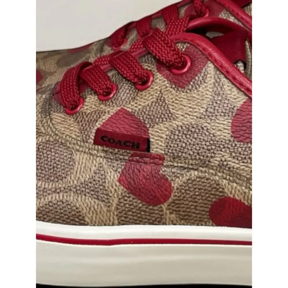 Coach C9056 CitySole Skate Sneaker With Heart Print – Size 8.5B